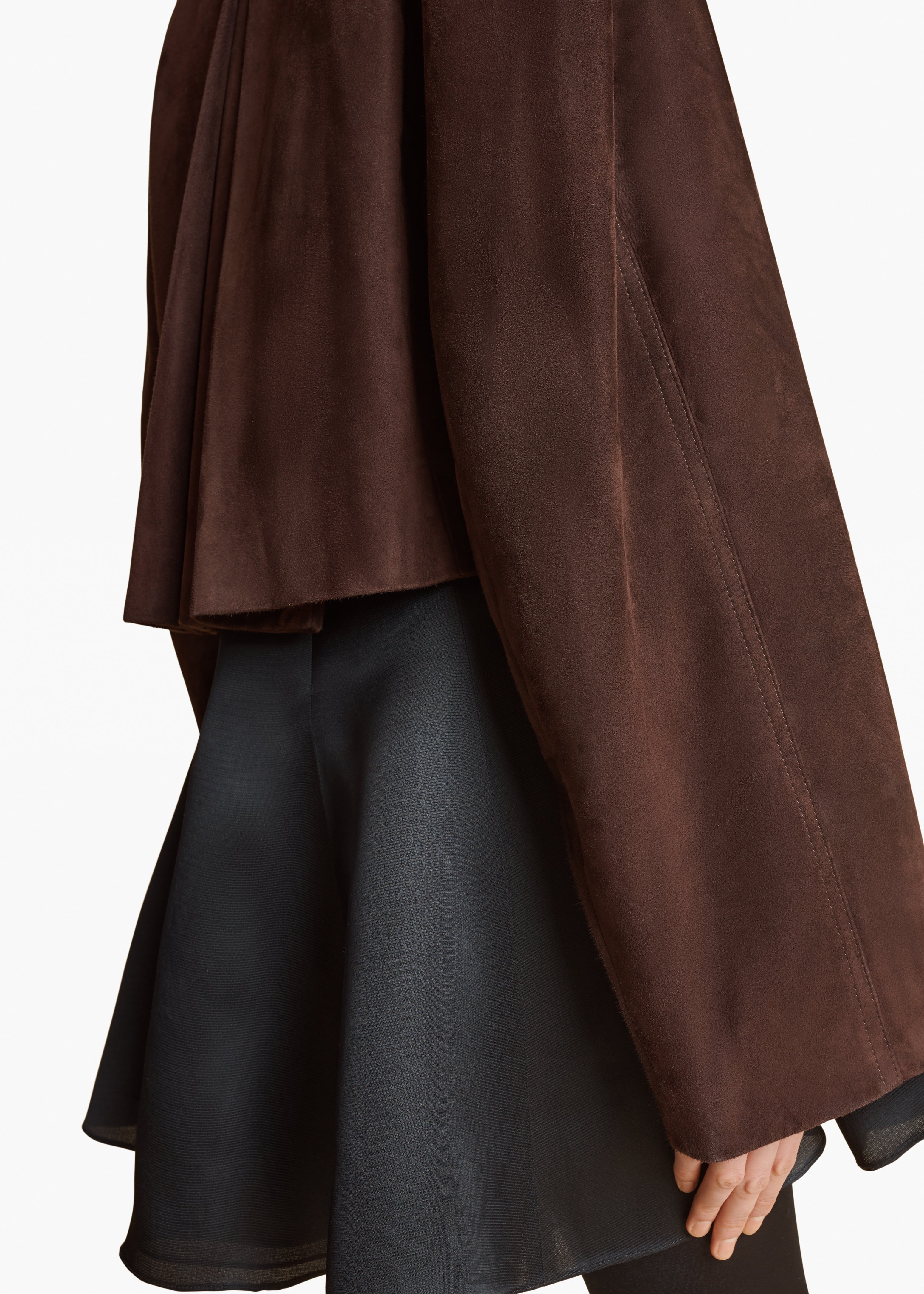 GAROTHY JACKET IN DARK BROWN SUITING DETAILED VIEW 1