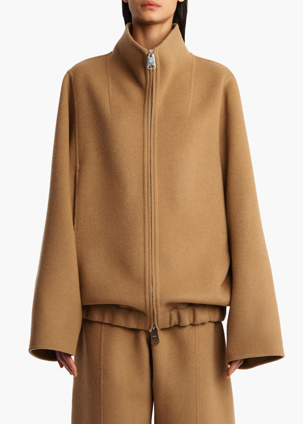 Garret Jacket in Camel FRONT VIEW
