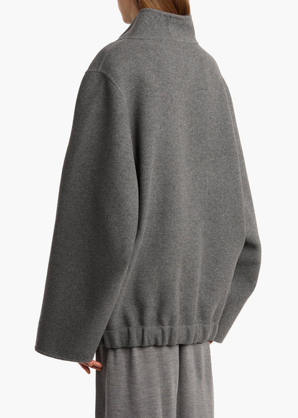 Garret Jacket in Grey Melange BACK VIEW