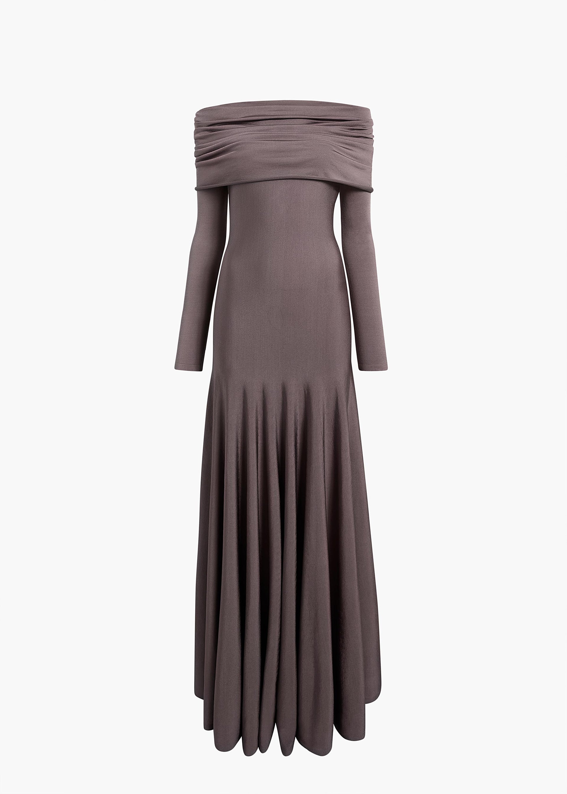 khaite evening dress KHAITE Genesis Dress in Titanium - Titanium Designer Dress