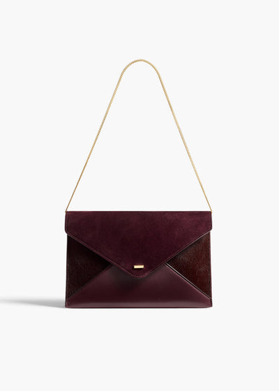 Grace Envelope Clutch in Rouge Noir