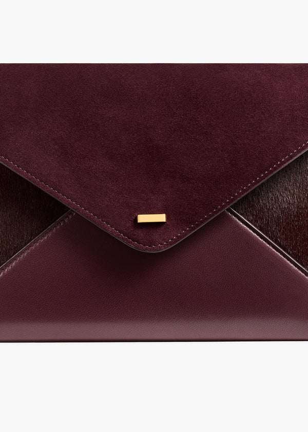 Grace Envelope Clutch in Rouge Noir
