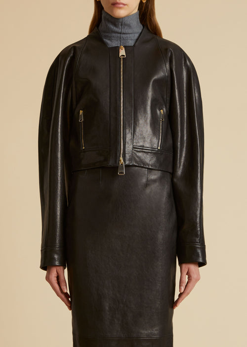 The Gracell Jacket in Black Leather