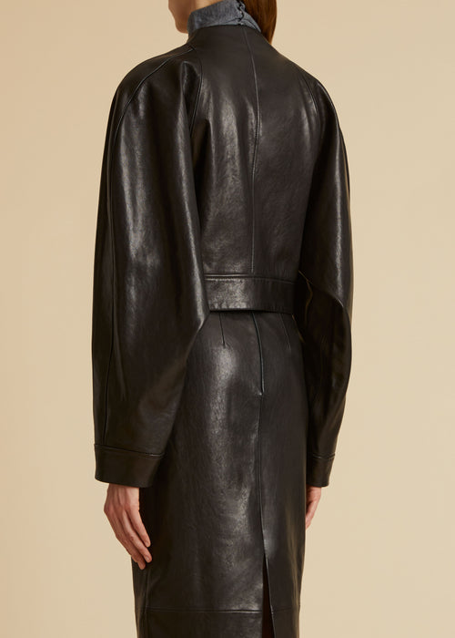 The Gracell Jacket in Black Leather