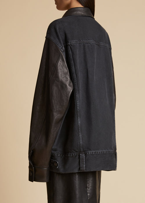 The Grizzo Jacket in Prescott and Black Leather