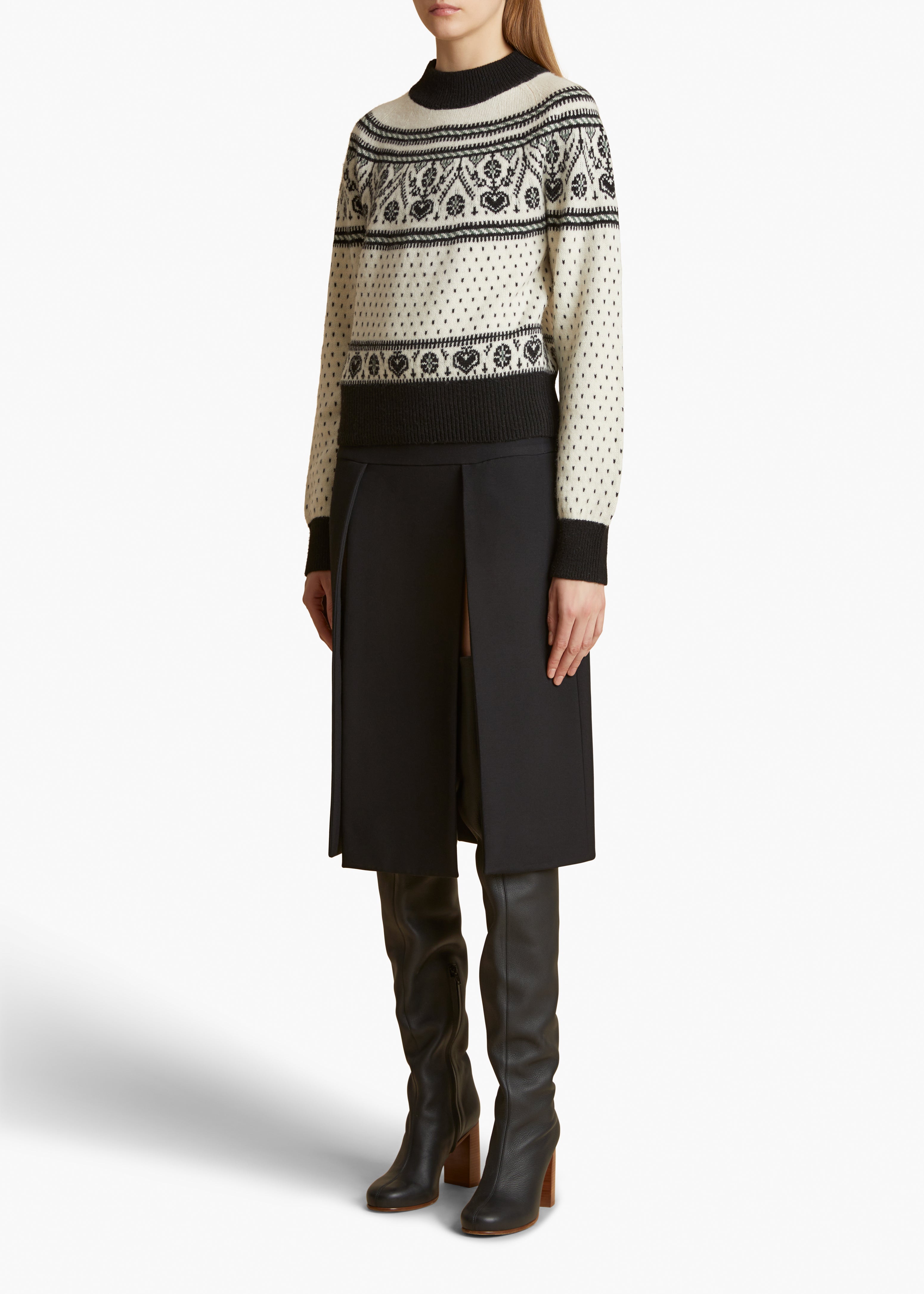 GUY SWEATER IN NEUTRAL MULTI FRONT VIEW STYLED