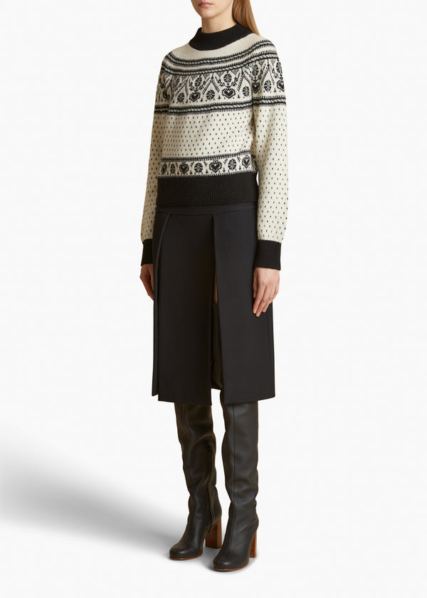 GUY SWEATER IN NEUTRAL MULTI FRONT VIEW STYLED