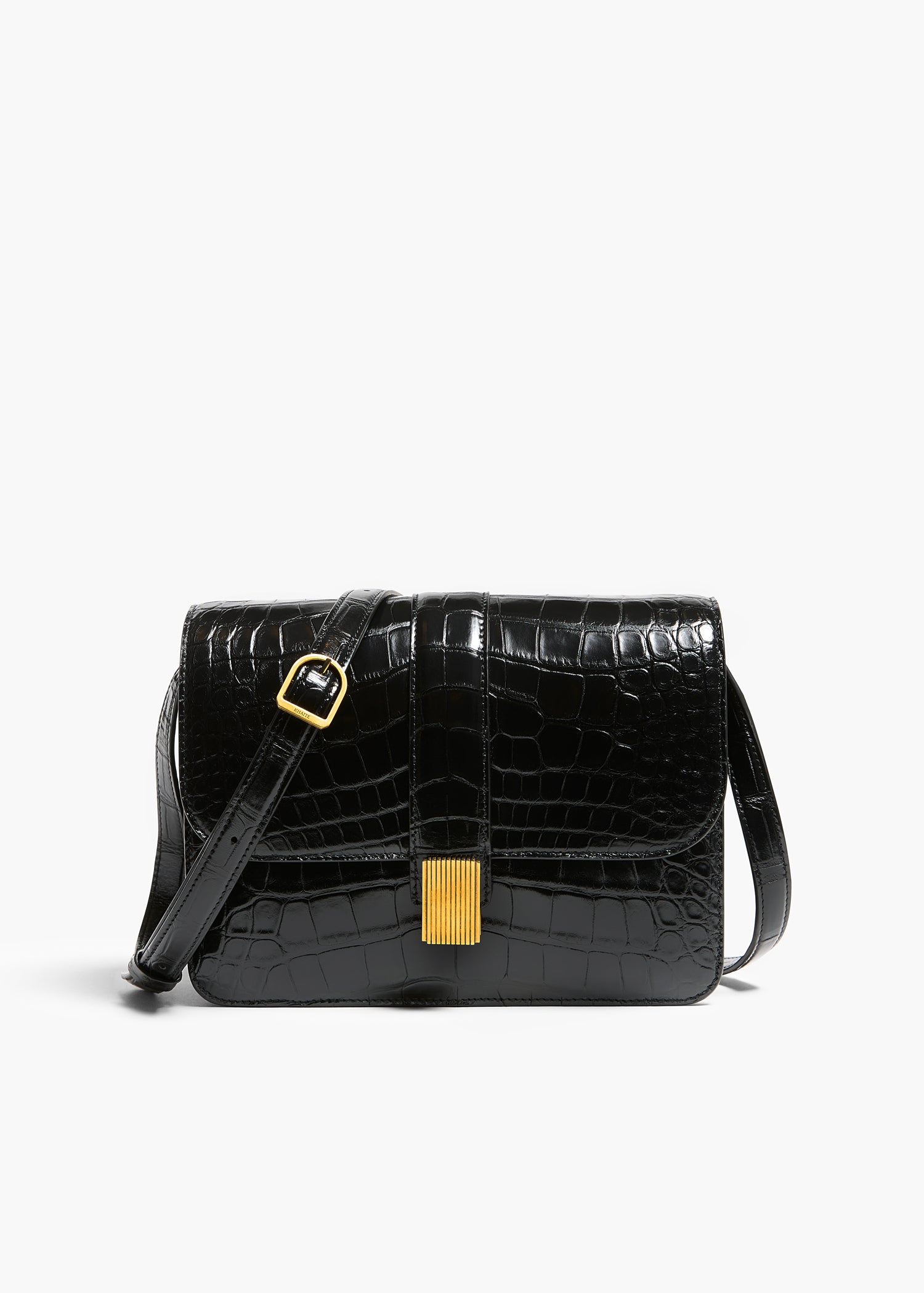 Blake Crossbody Bag in Black Alligator