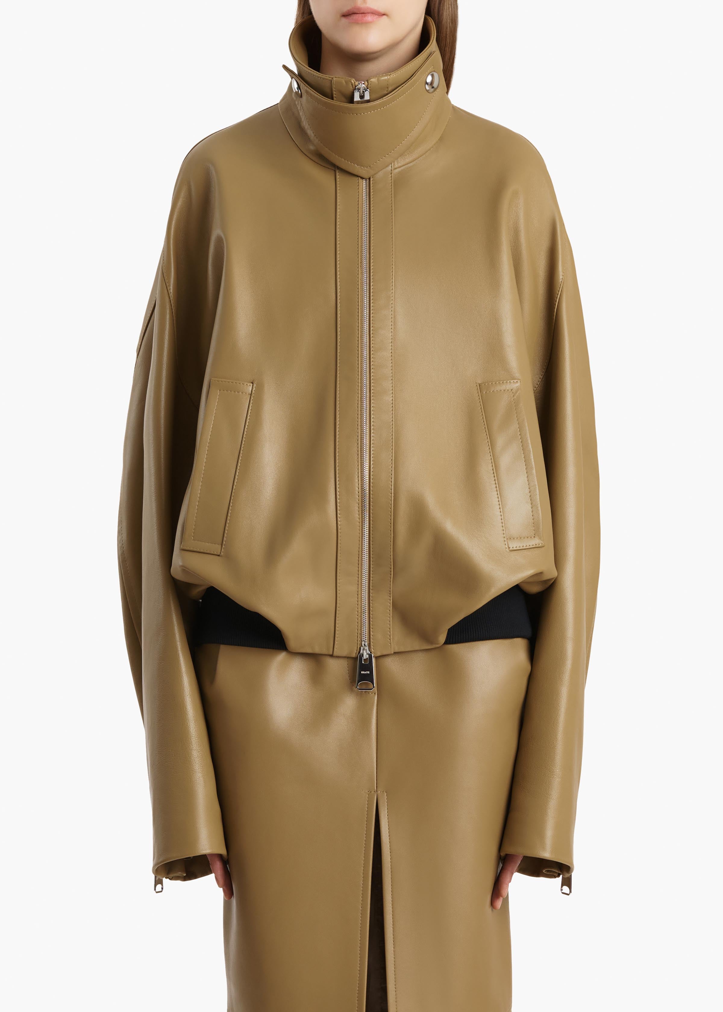Hamett Jacket in Gold Ochre Leather