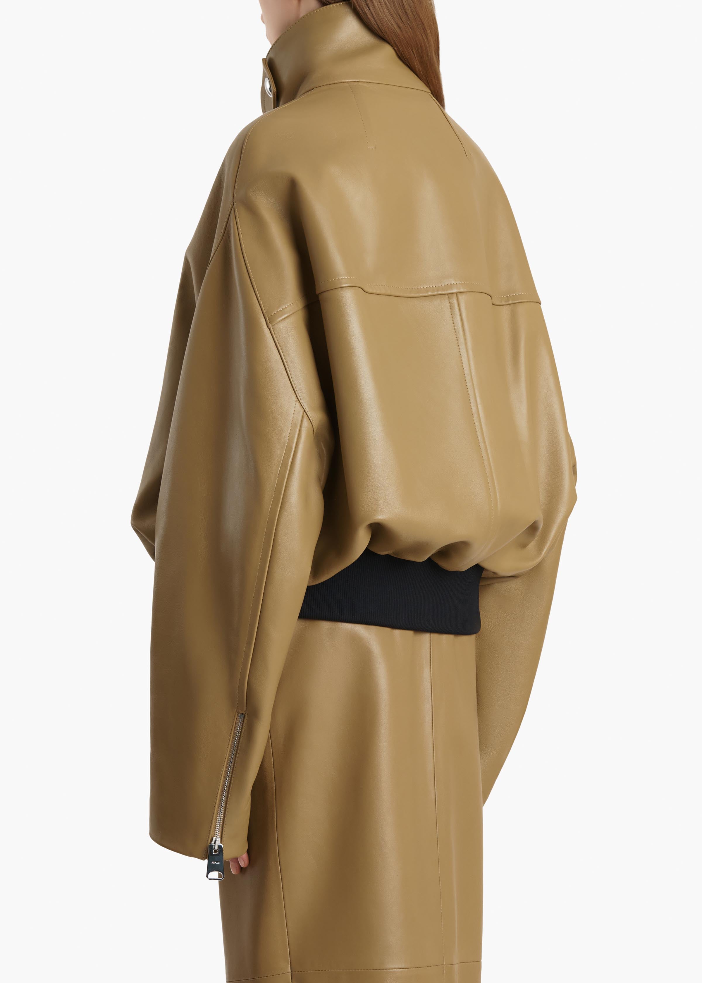 Hamett Jacket in Gold Ochre Leather