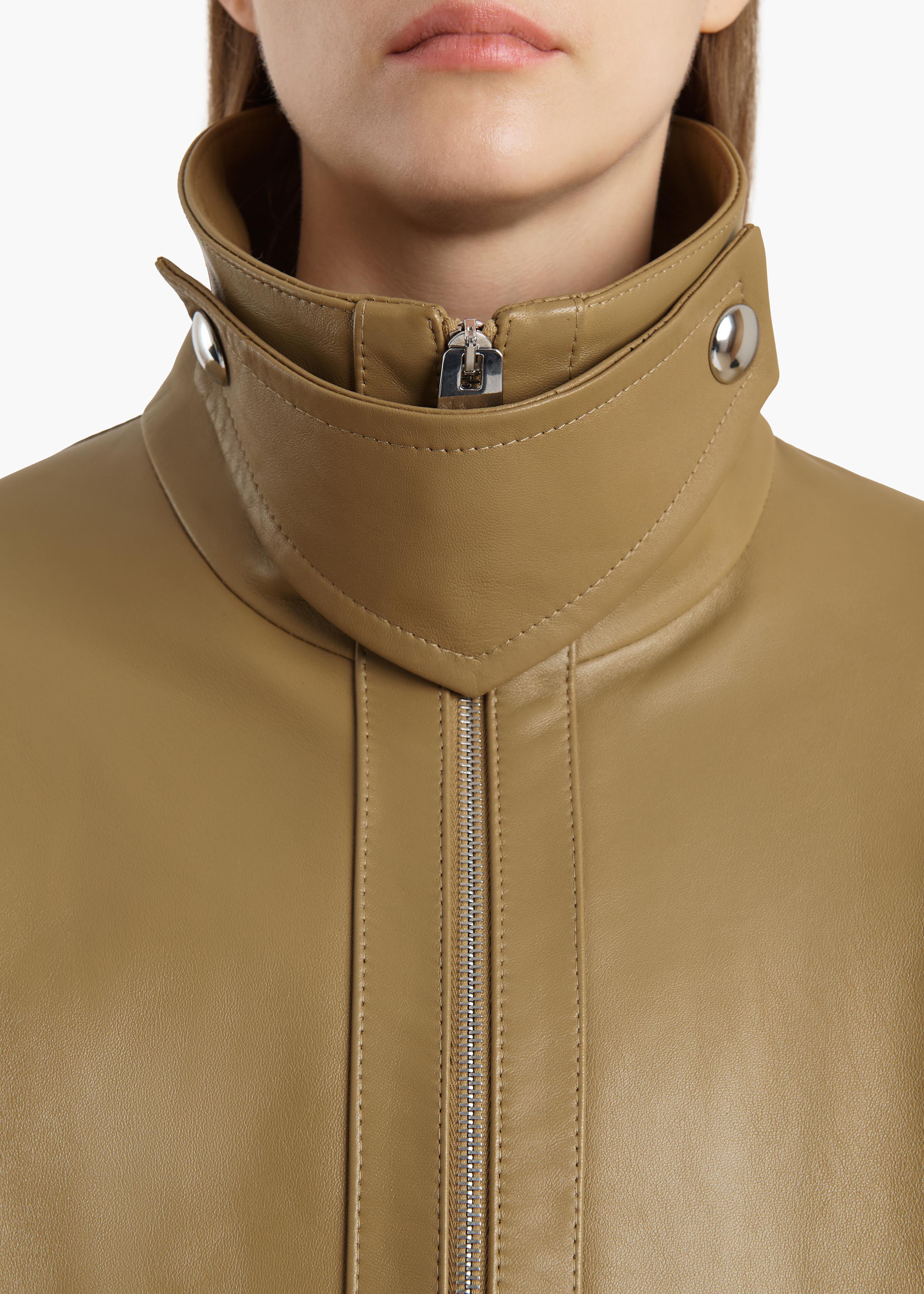 Hamett Jacket in Gold Ochre Leather