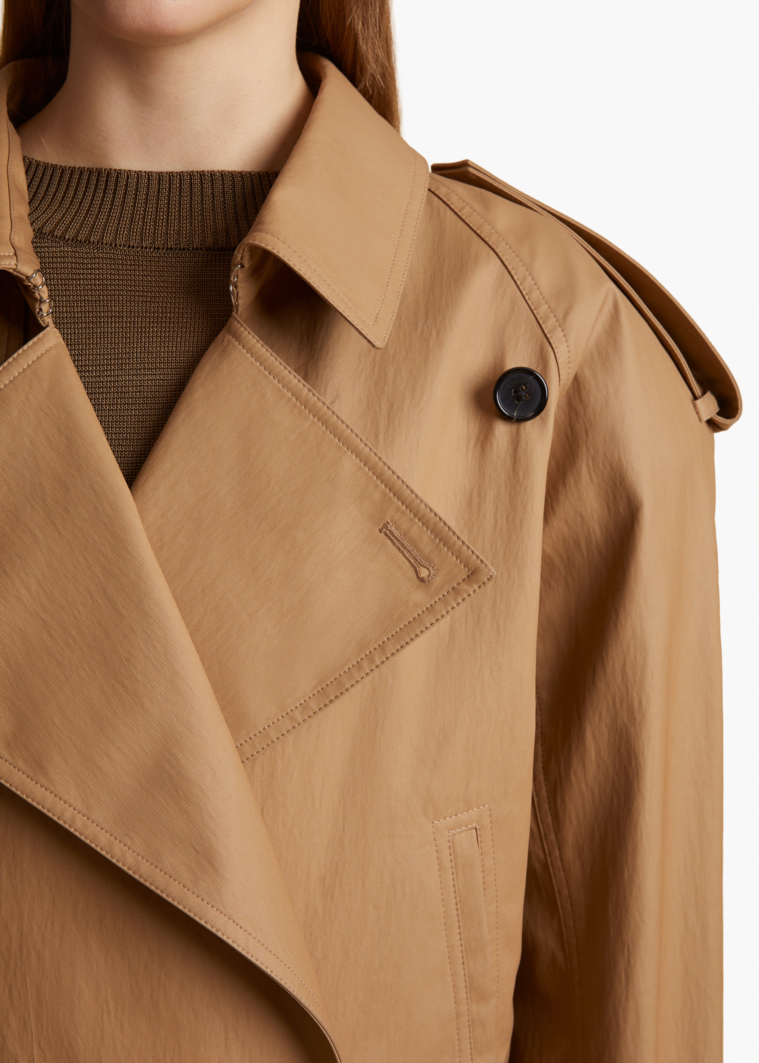 HAMMOND JACKET IN KHAKI TWILL DETAILED VIEW 1