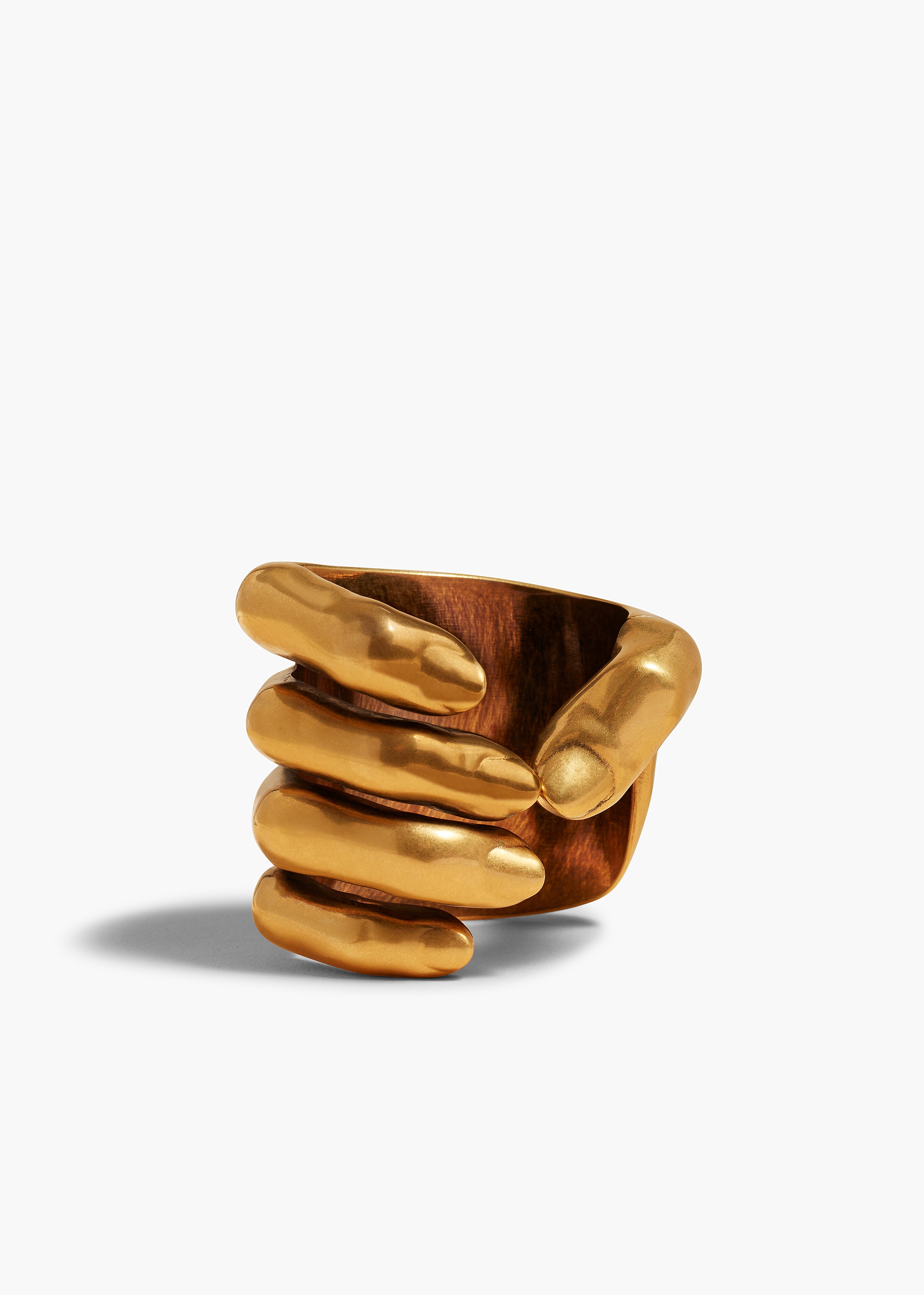 KHAITE LLC - Sculpted Hand Cuff in Antique Gold