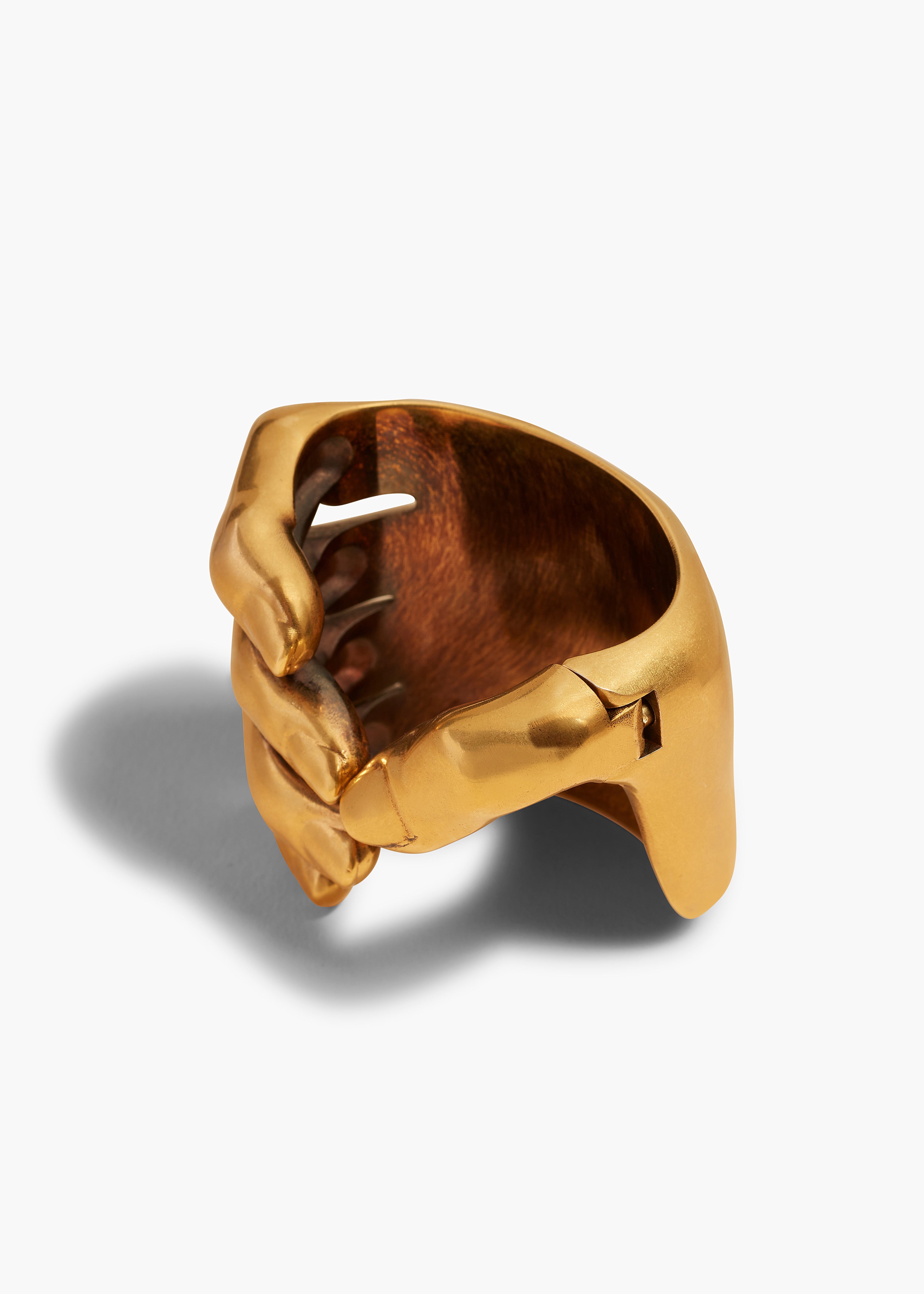 KHAITE LLC - Sculpted Hand Cuff in Antique Gold