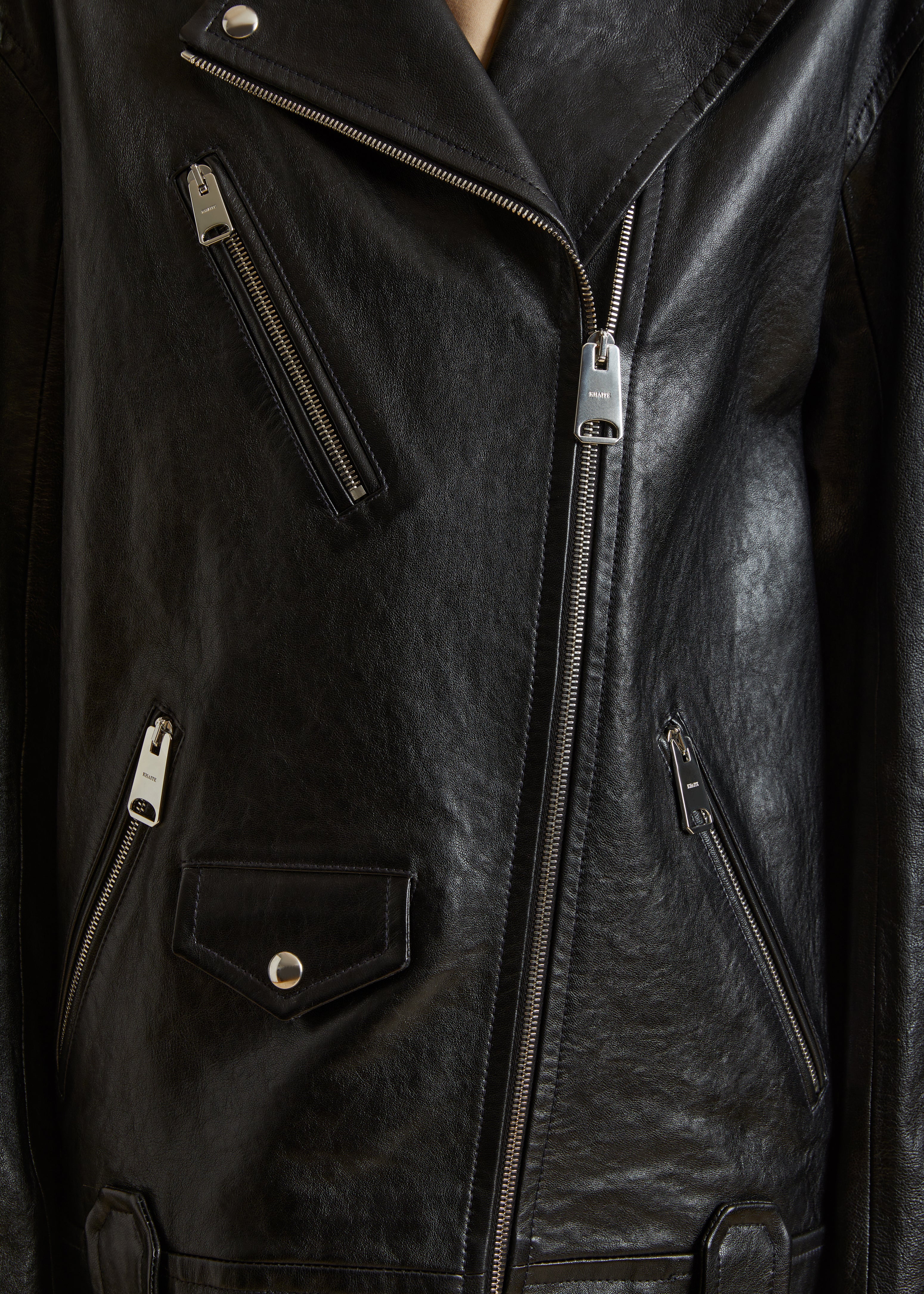 HANSON JACKET IN BLACK LEATHER DETAILED VIEW 2