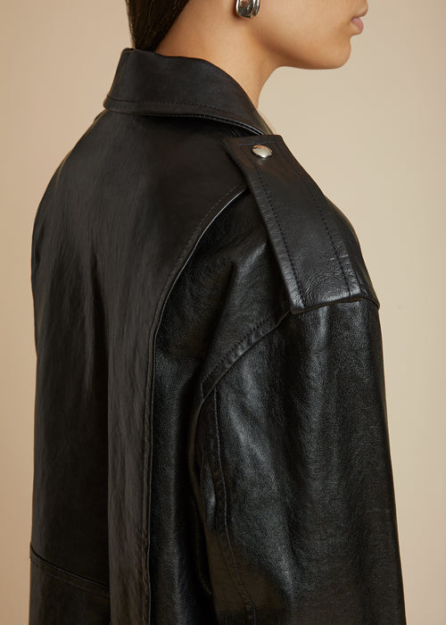 The Hanson Jacket in Black Leather