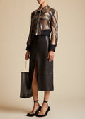 The Fraser Skirt in Black Leather