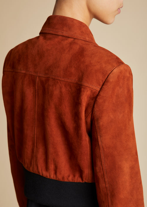 The Hector Jacket in Rust Suede