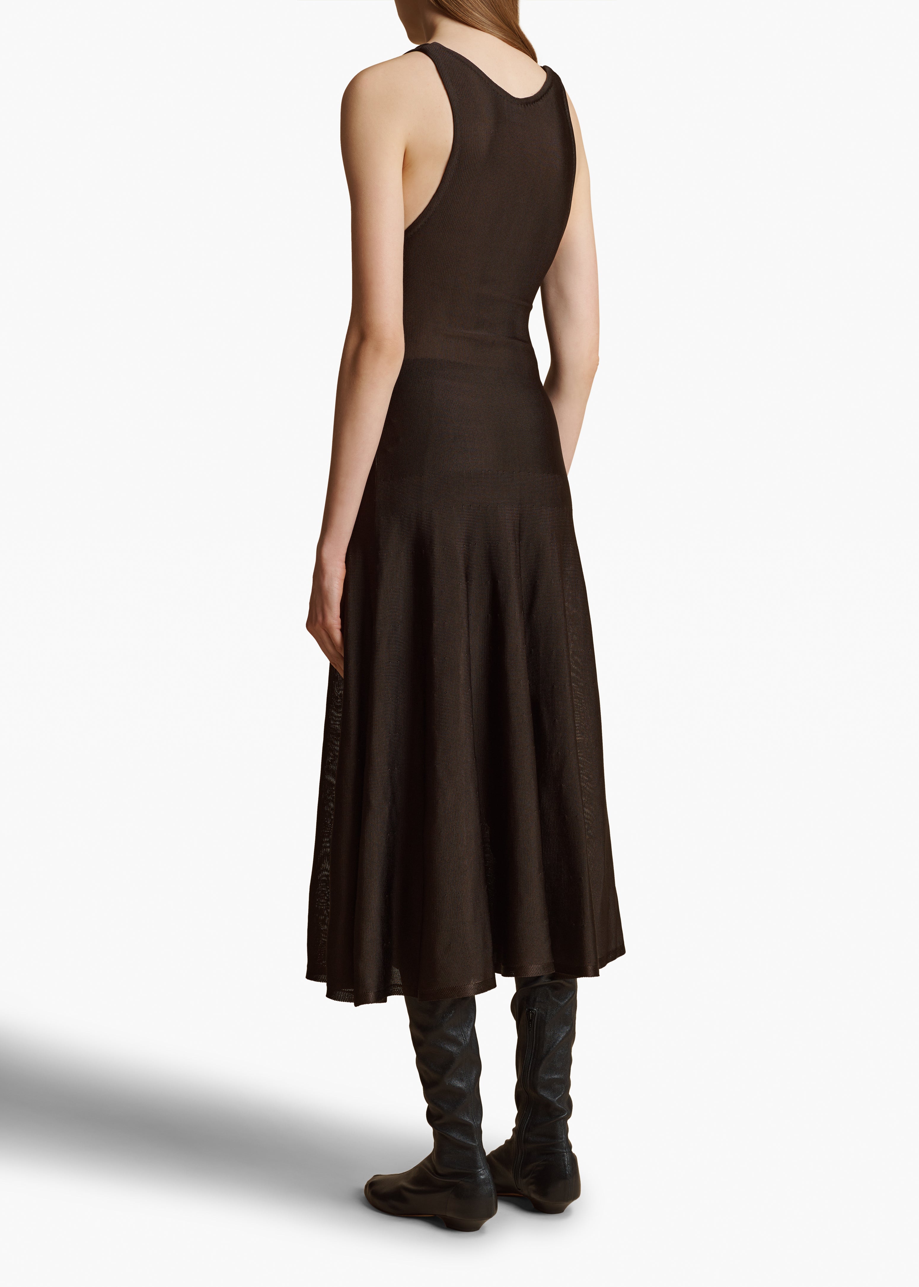 HENCIL DRESS IN ESPRESSO BACK VIEW