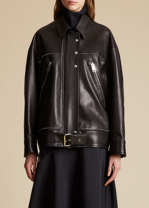 The Herman Jacket in Black Leather
