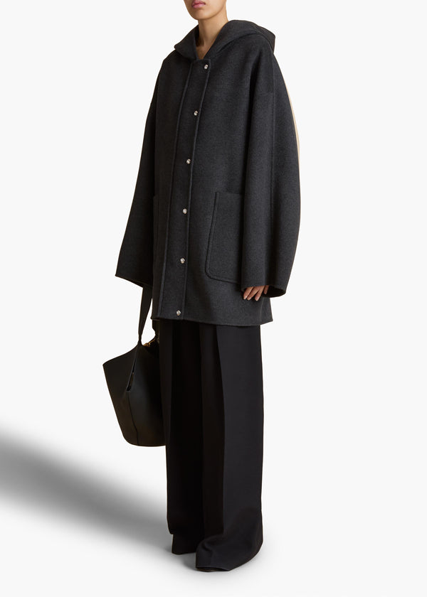 Hessner Coat in Charcoal STYLED VIEW