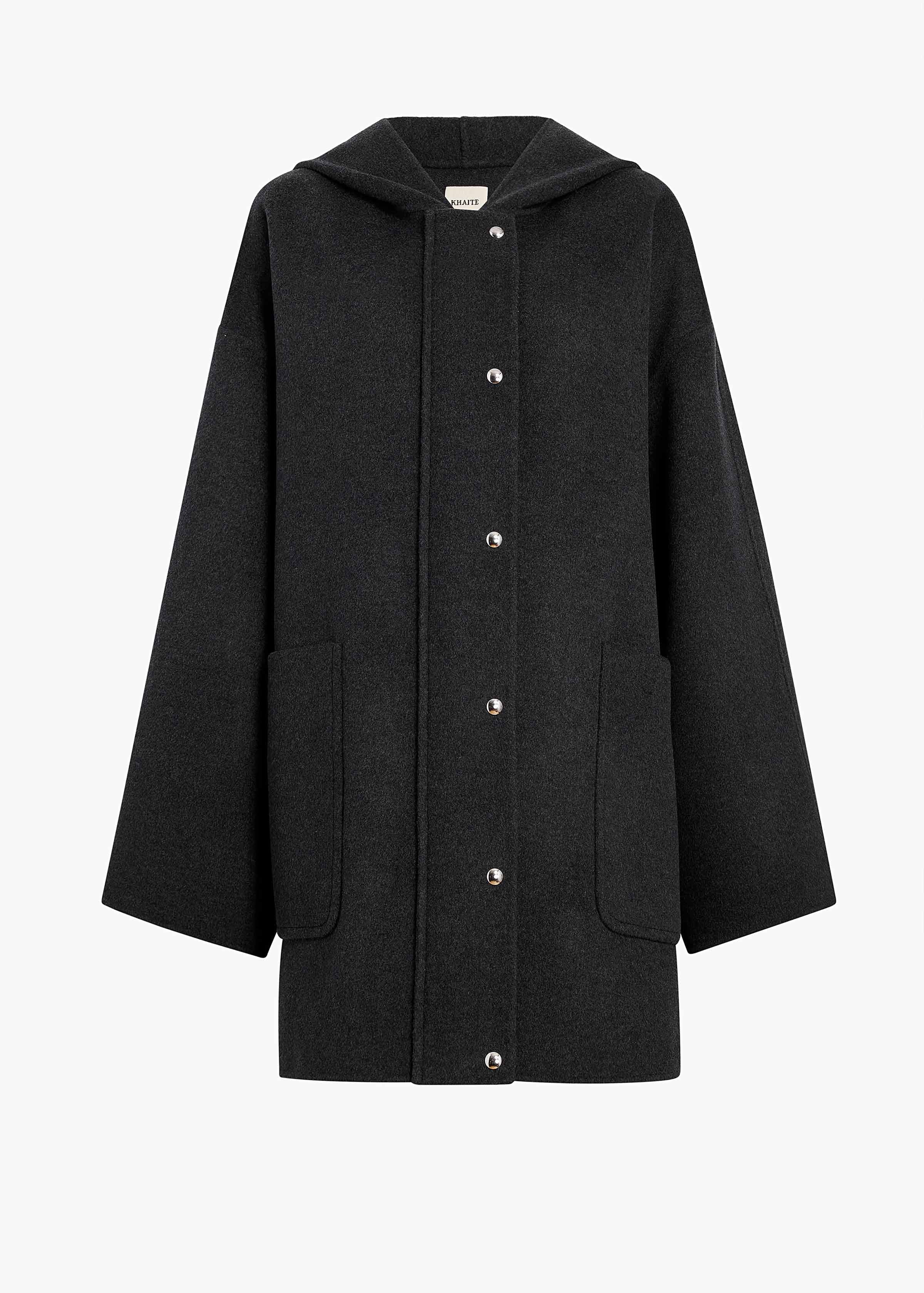 Hessner Coat in Charcoal FLAT VIEW