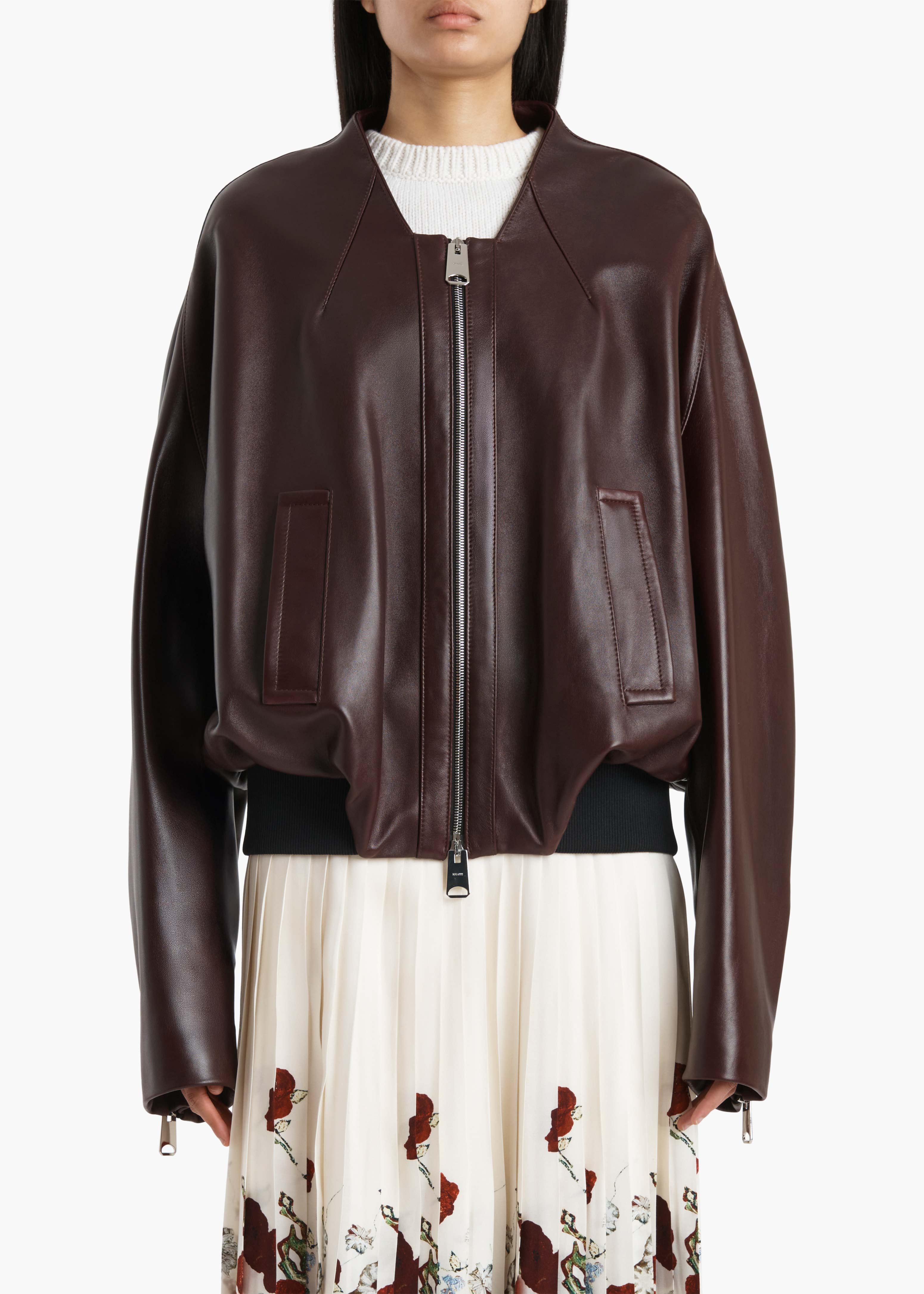Hewit Jacket in Bordeaux Leather