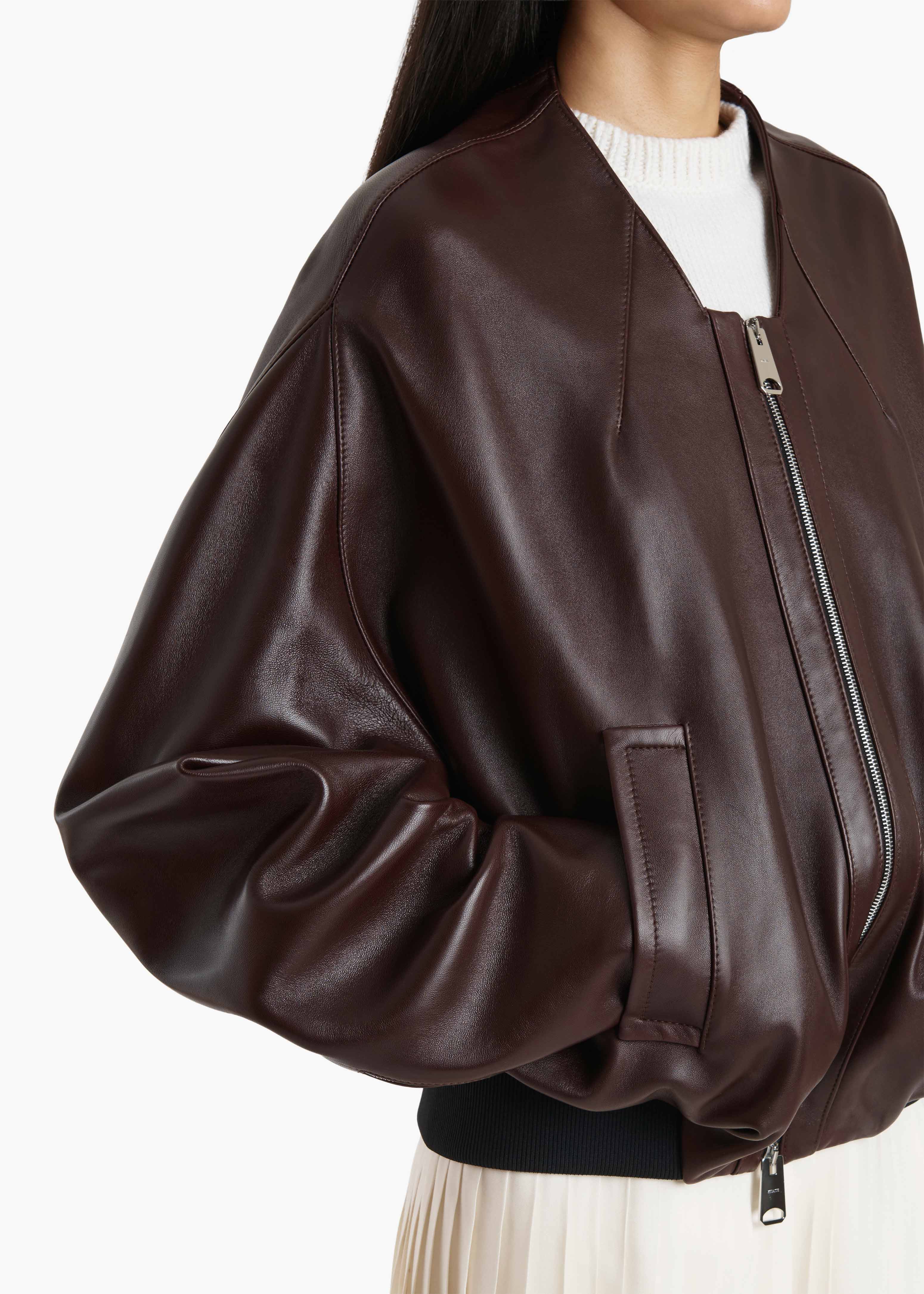 Hewit Jacket in Bordeaux Leather