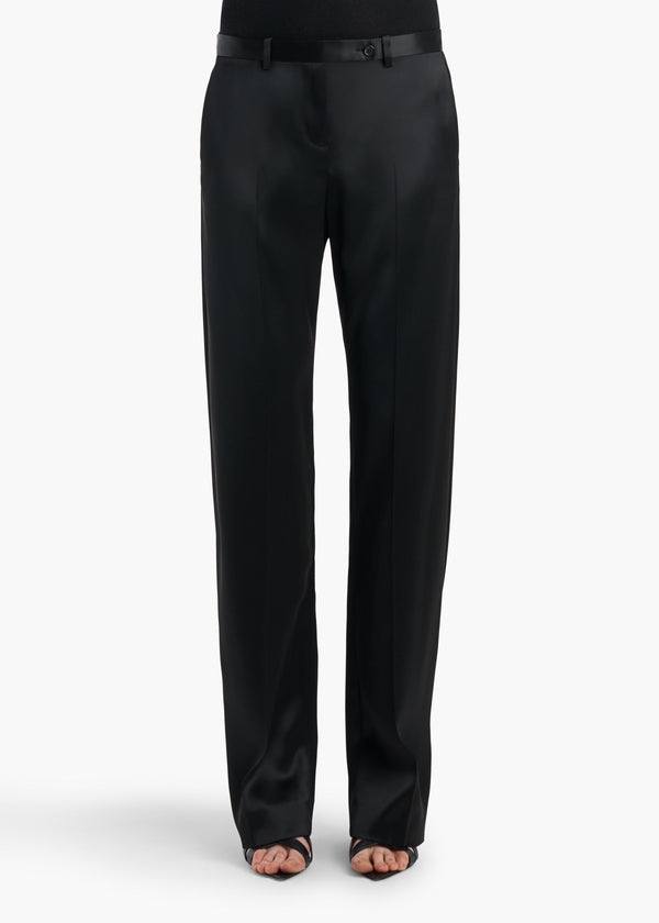 Hunter Pant in Black Satin
