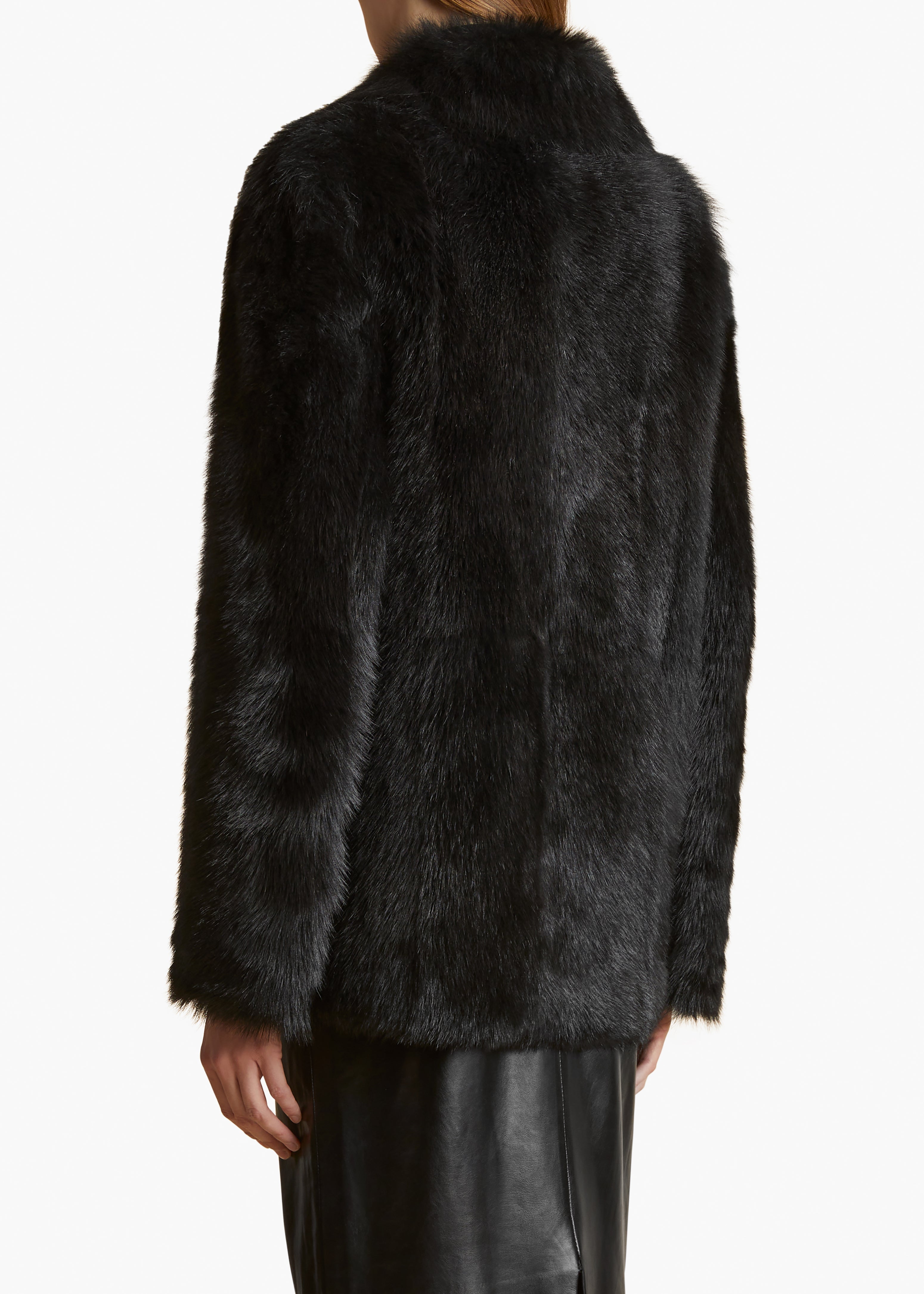 KHAITE - Iana Jacket in Black Shearling