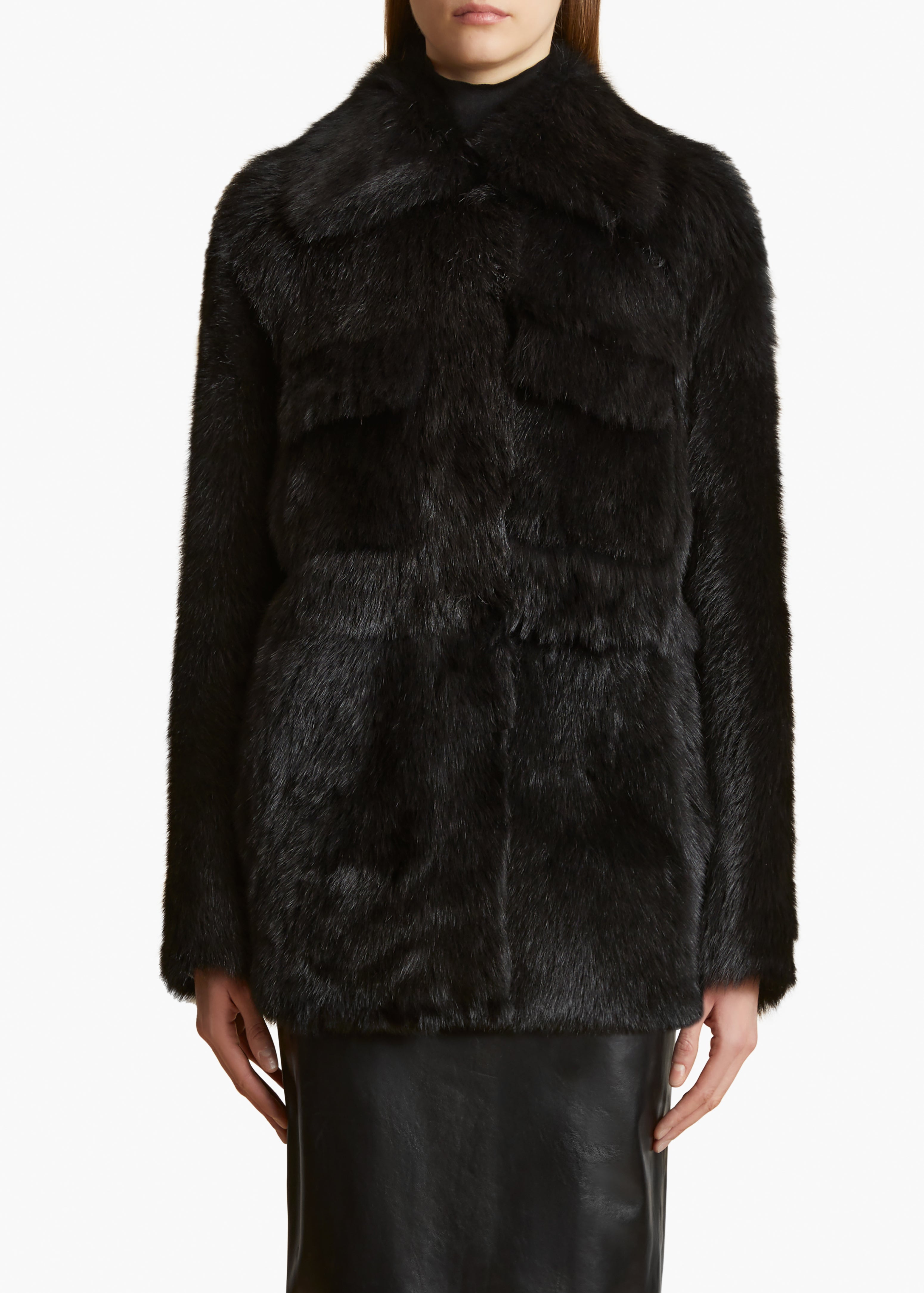 KHAITE - Iana Jacket in Black Shearling