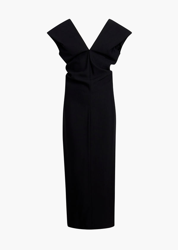 IMA DRESS IN BLACK VISCOSE FLAT