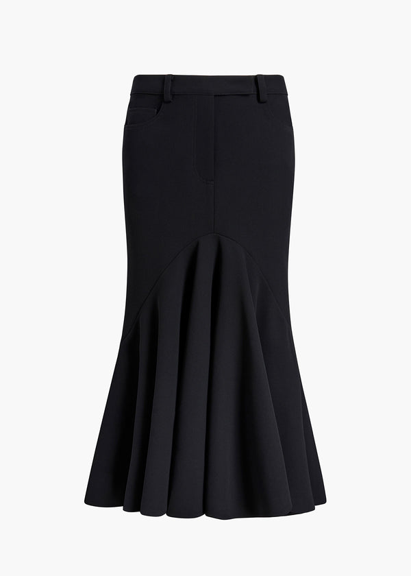 Inez Skirt in Black Crepe
