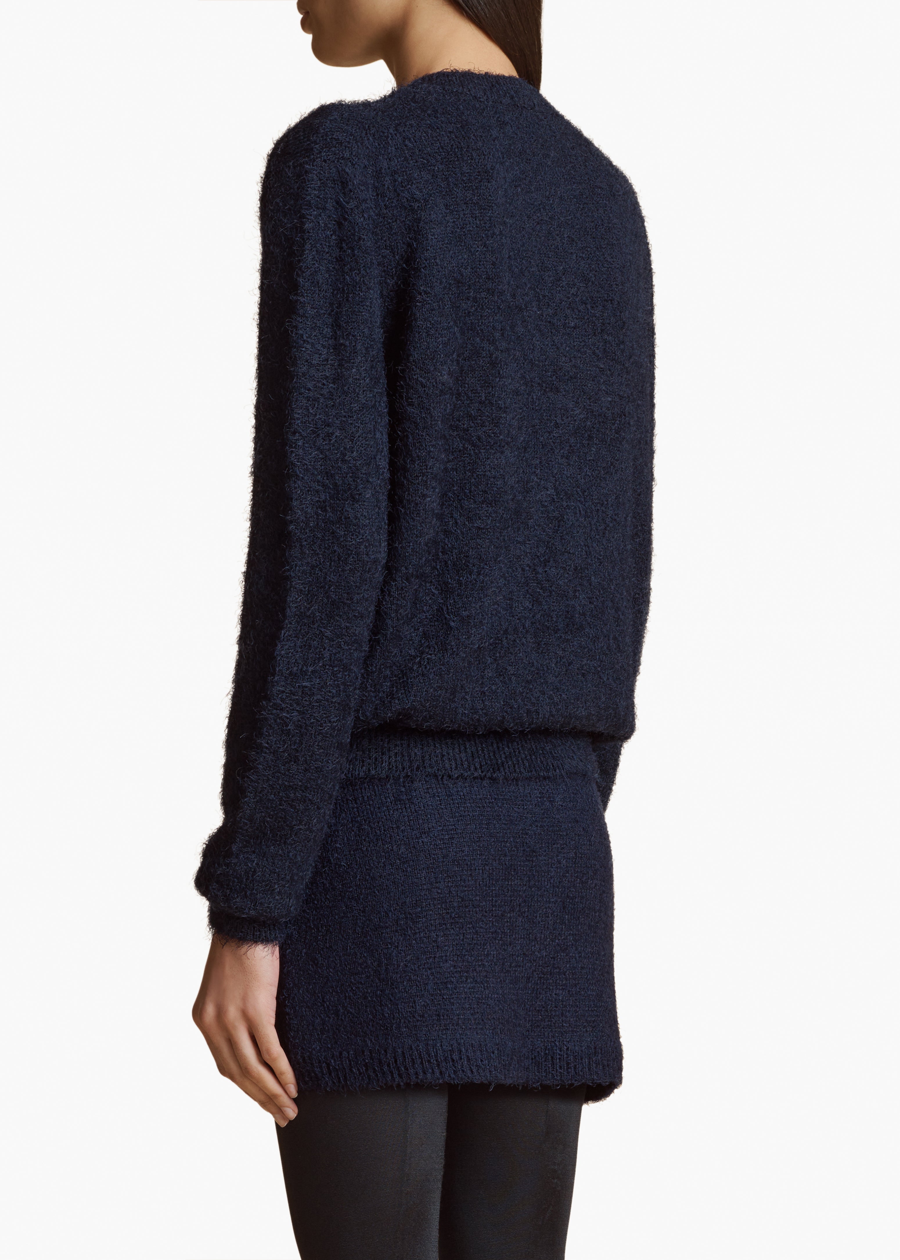 IRLA SWEATER IN NAVY BACK VIEW