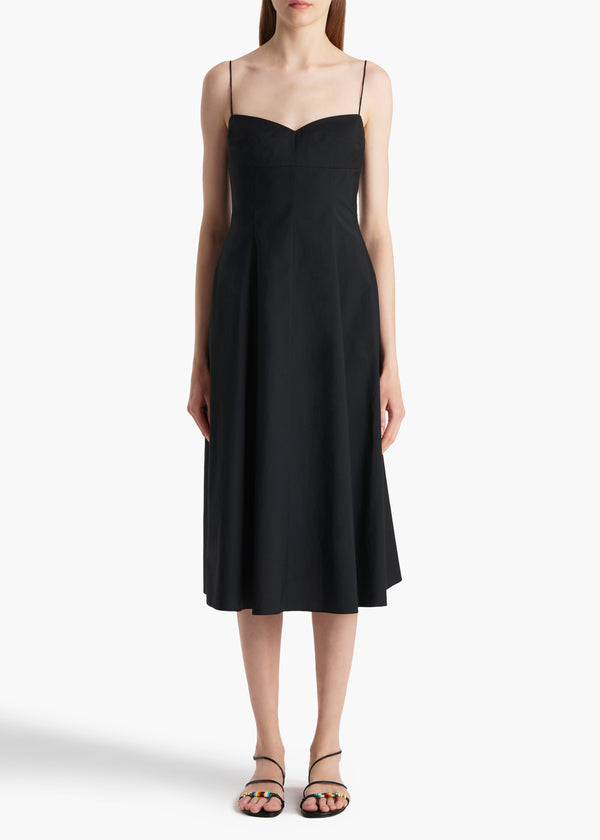 Isabella Dress in Black FRONT VIEW