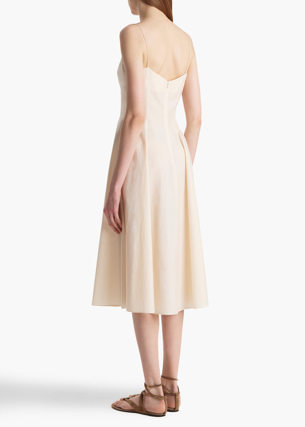 Isabella Dress in Bone BACK VIEW