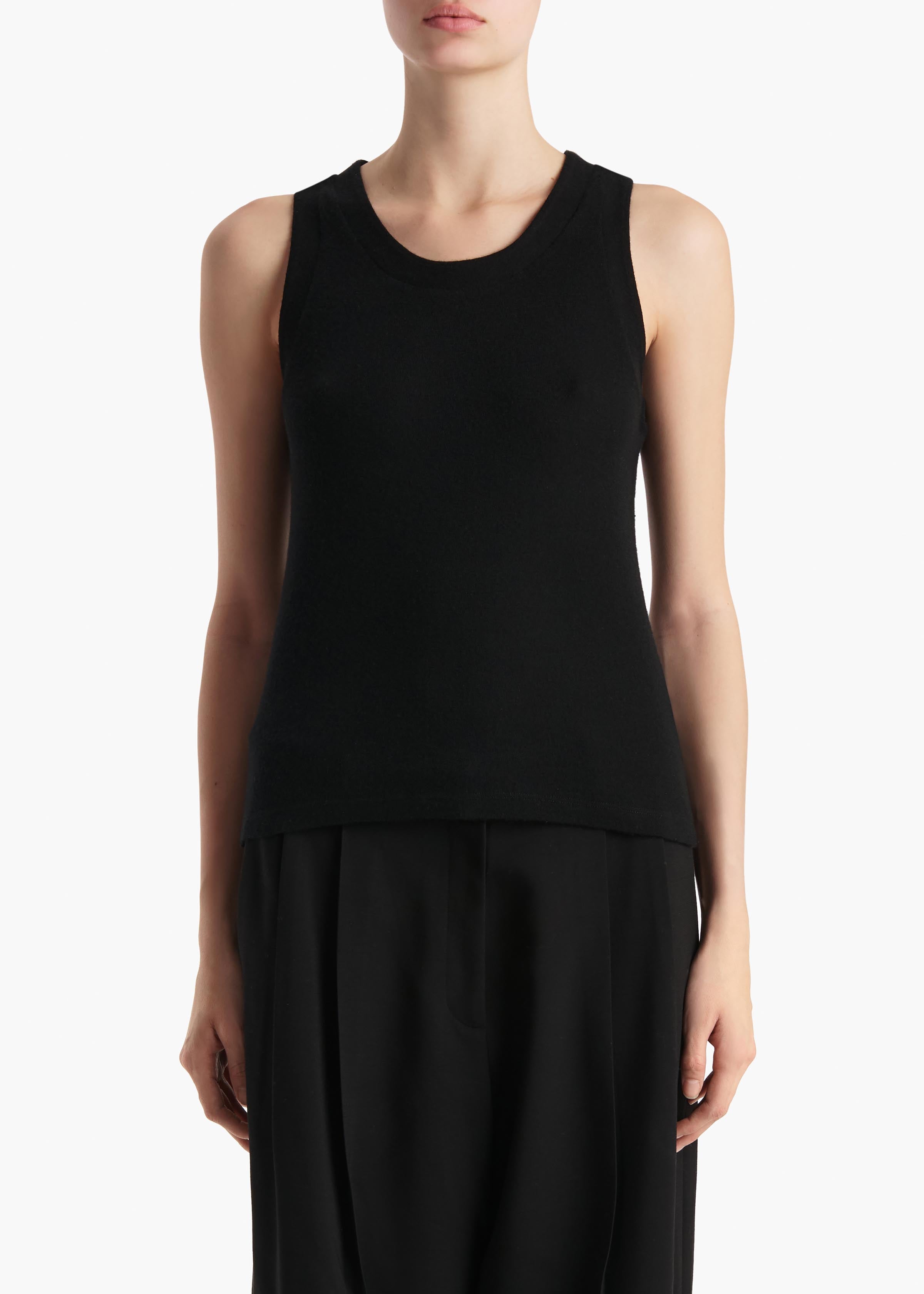 Isha Top in Black Silk Cashmere Jersey