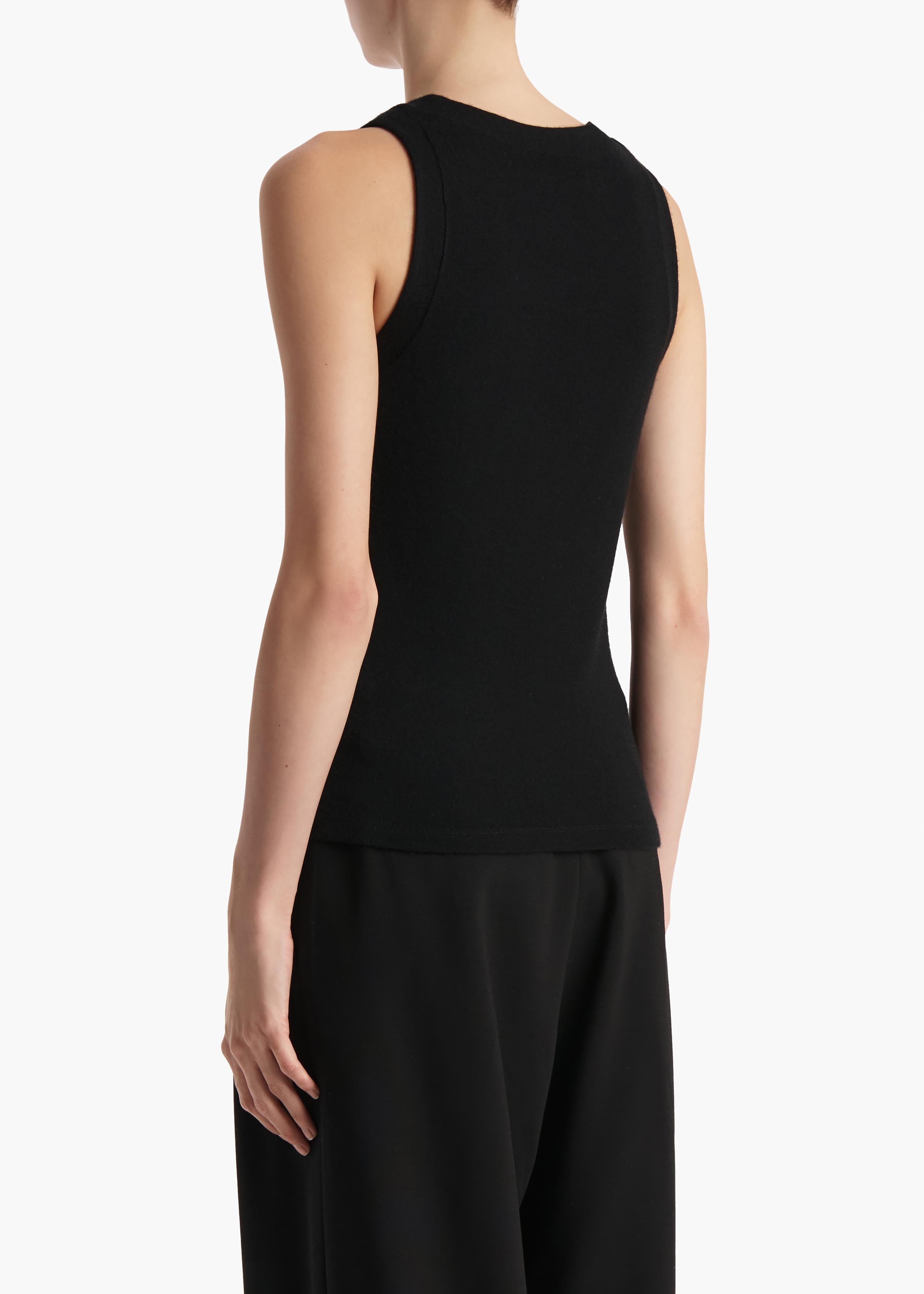 Isha Top in Black Silk Cashmere Jersey