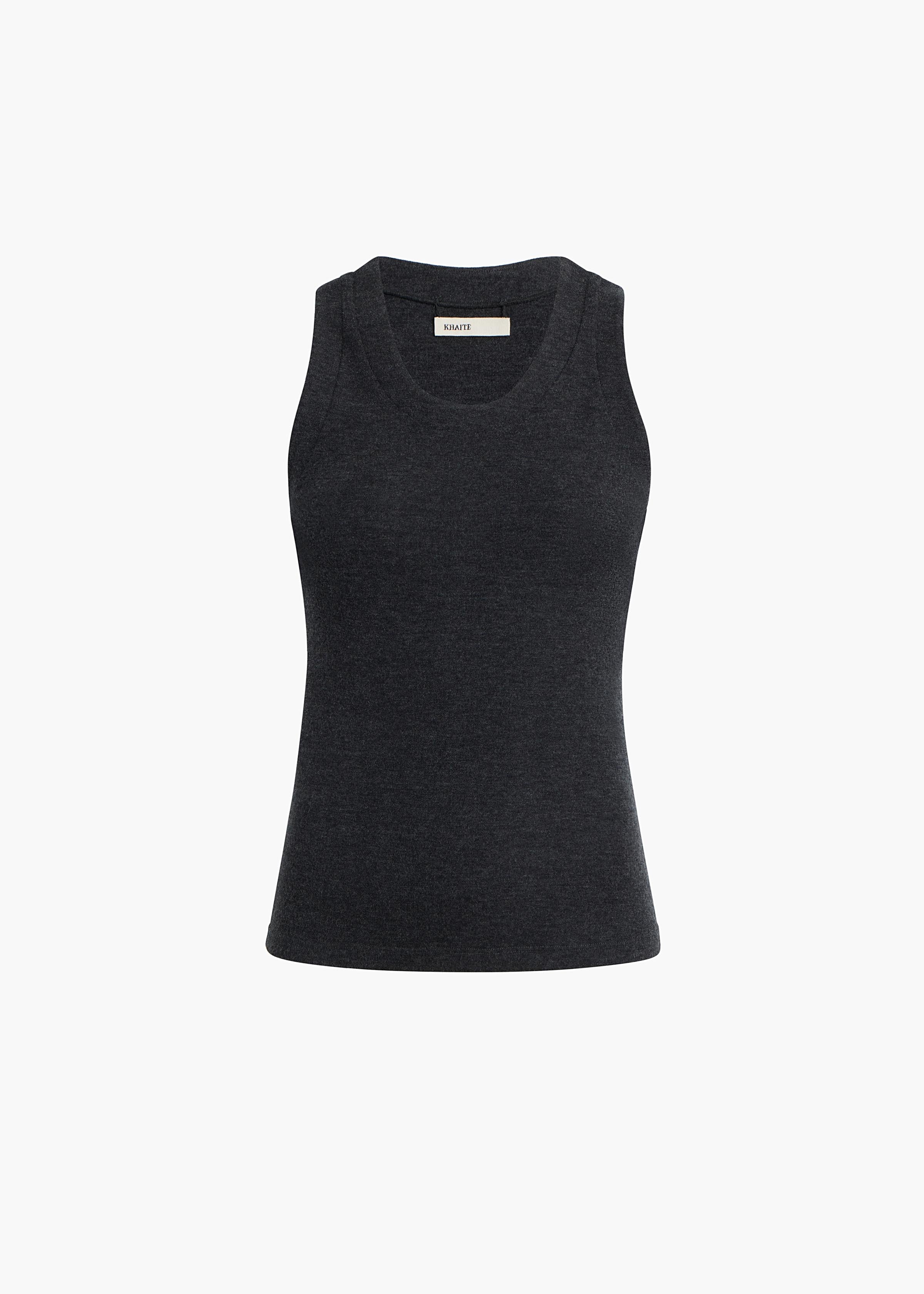 Isha Top in Charcoal Silk Cashmere Jersey