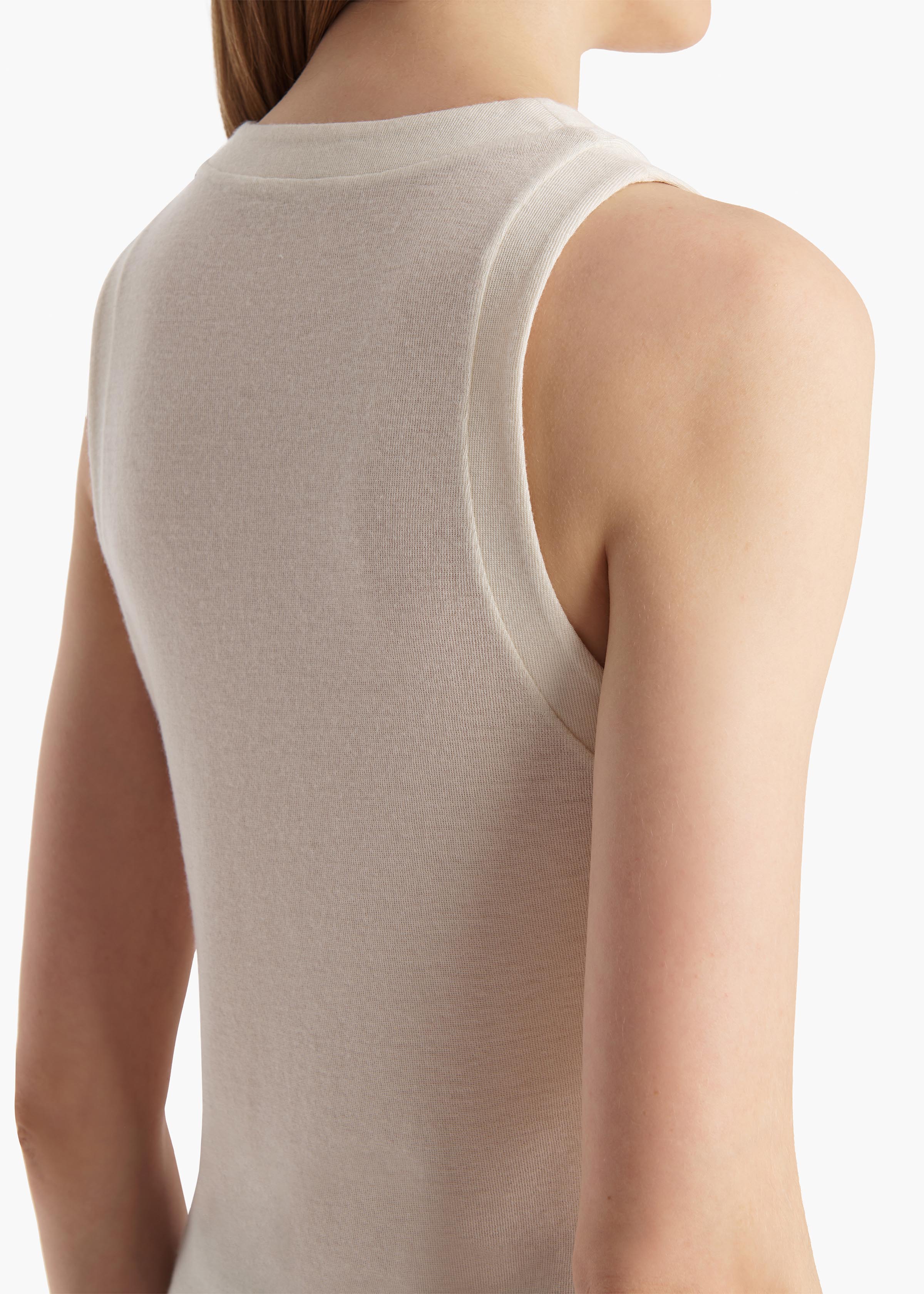 Isha Top in Cream Silk Cashmere Jersey
