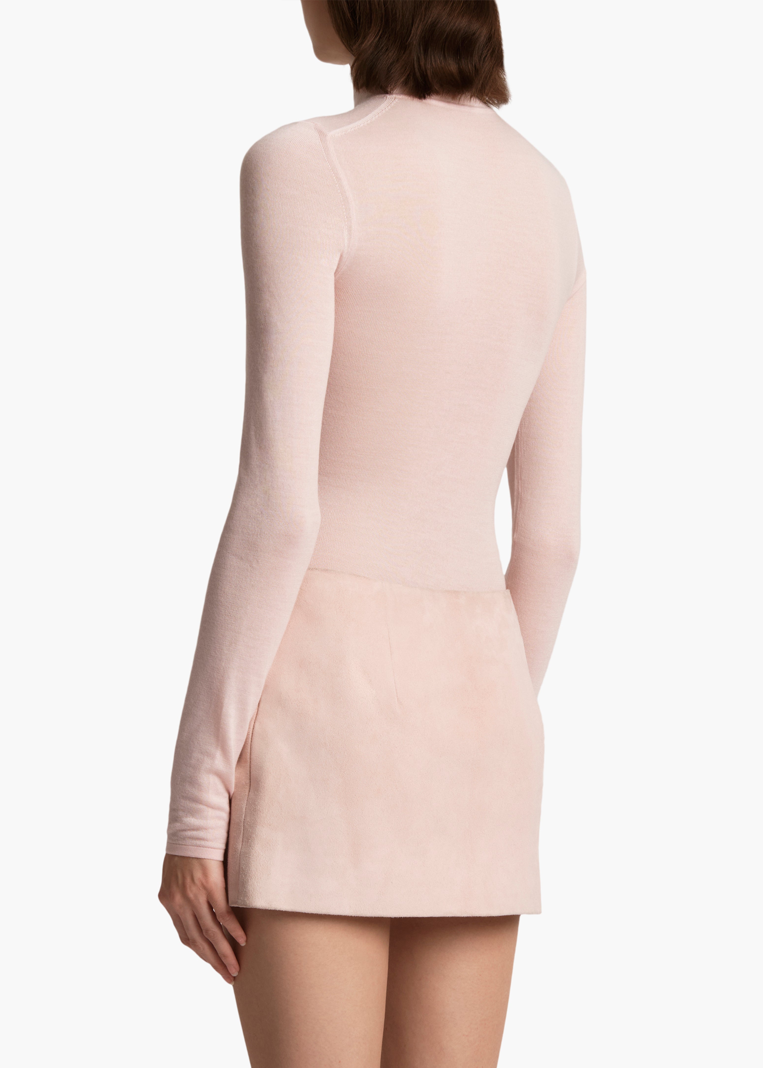 Iveta Bodysuit in Blush BACK VIEW