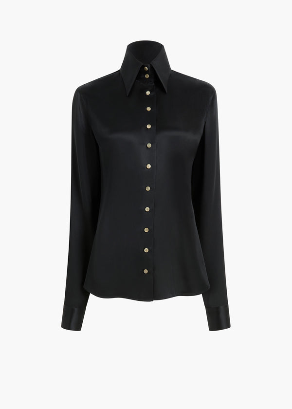 IVY TOP BLACK SATIN 24824120 200 GHOST