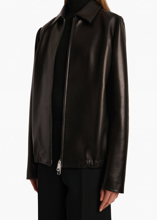 Jackson Jacket in Black Leather DETAILED VIEW 2