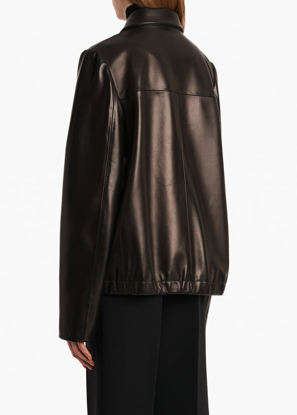 Jackson Jacket in Black Leather BACK VIEW