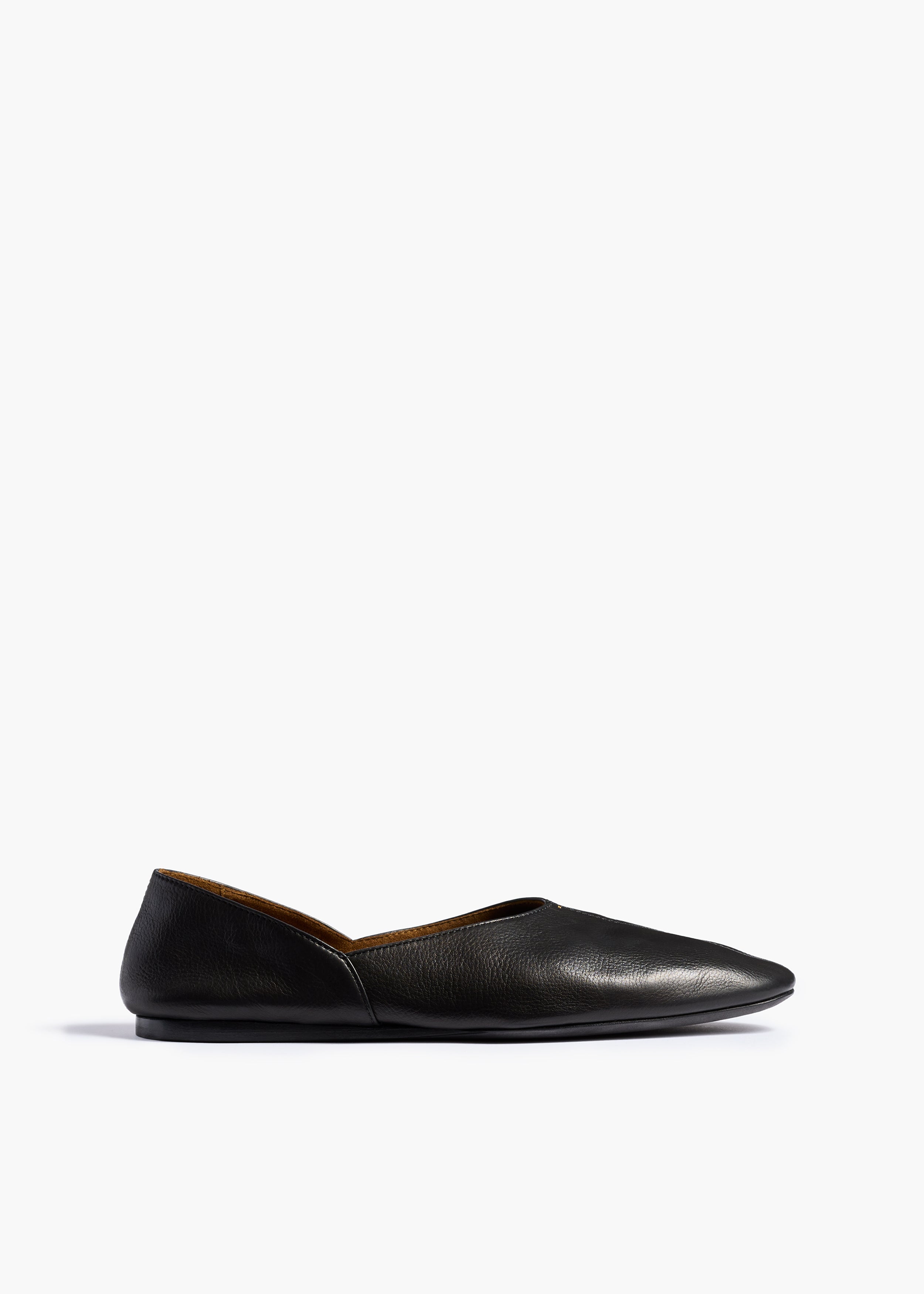 Jane Flat in Black Leather