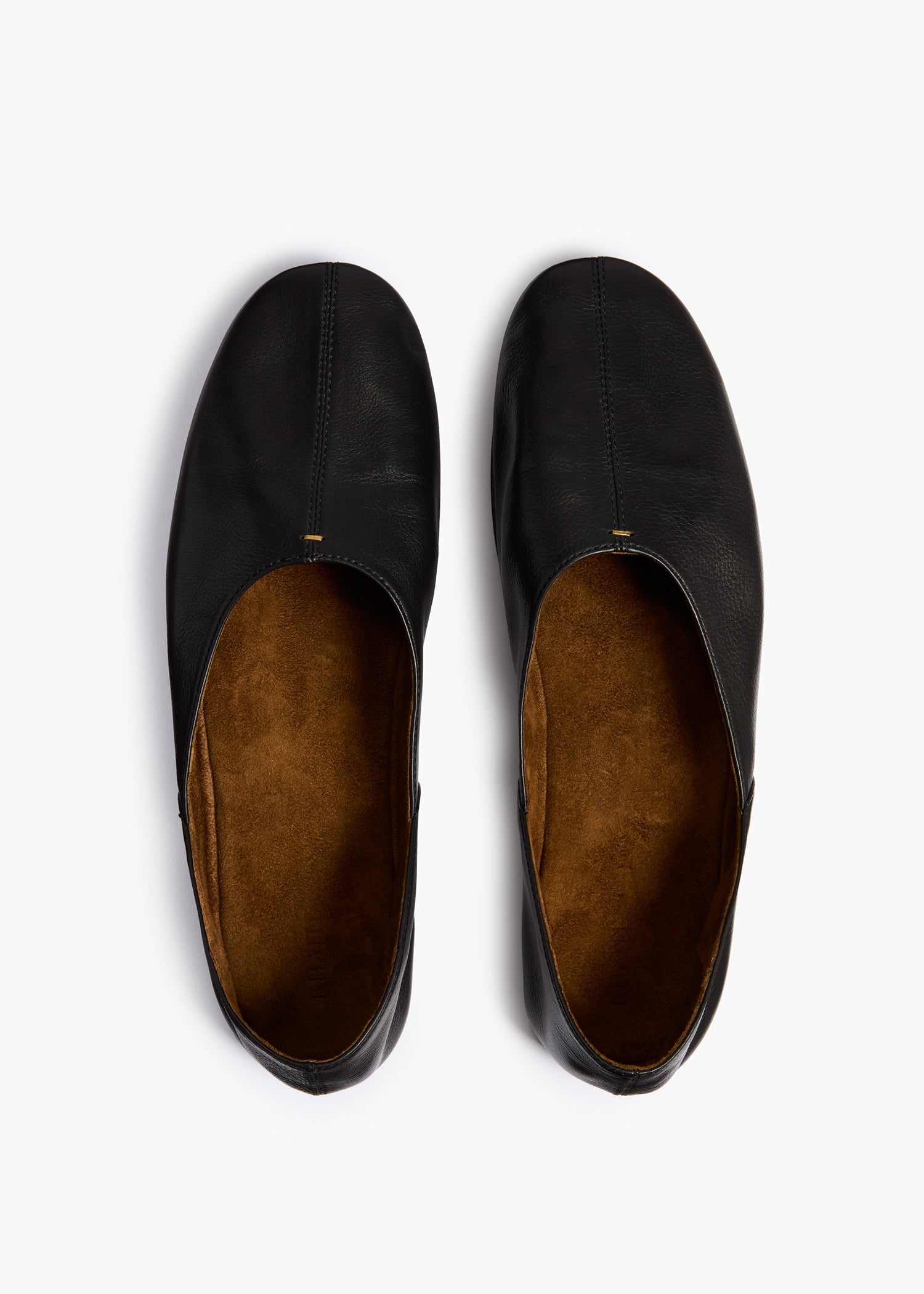 Jane Flat in Black Leather