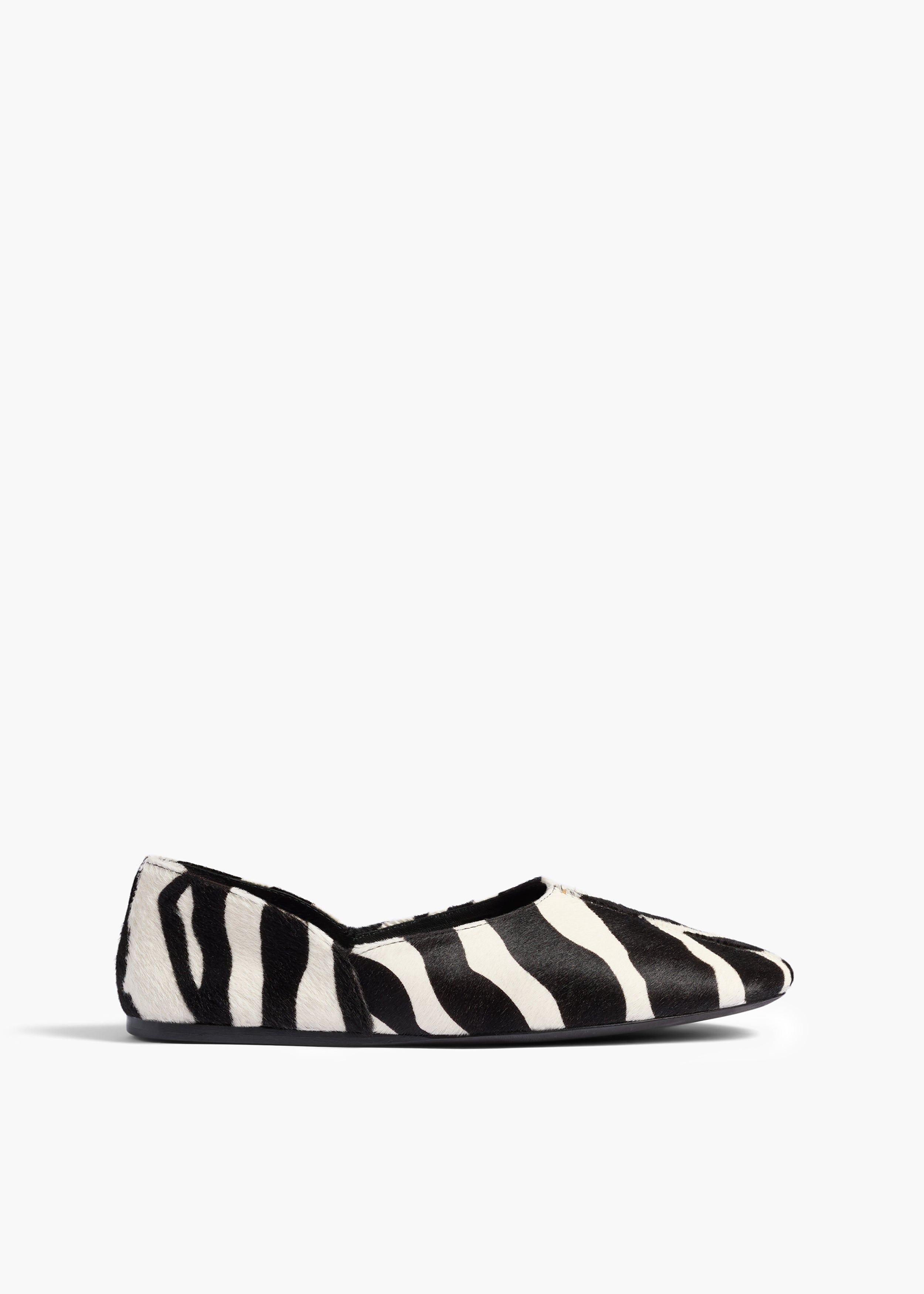 Jane Flat in Zebra Print Haircalf