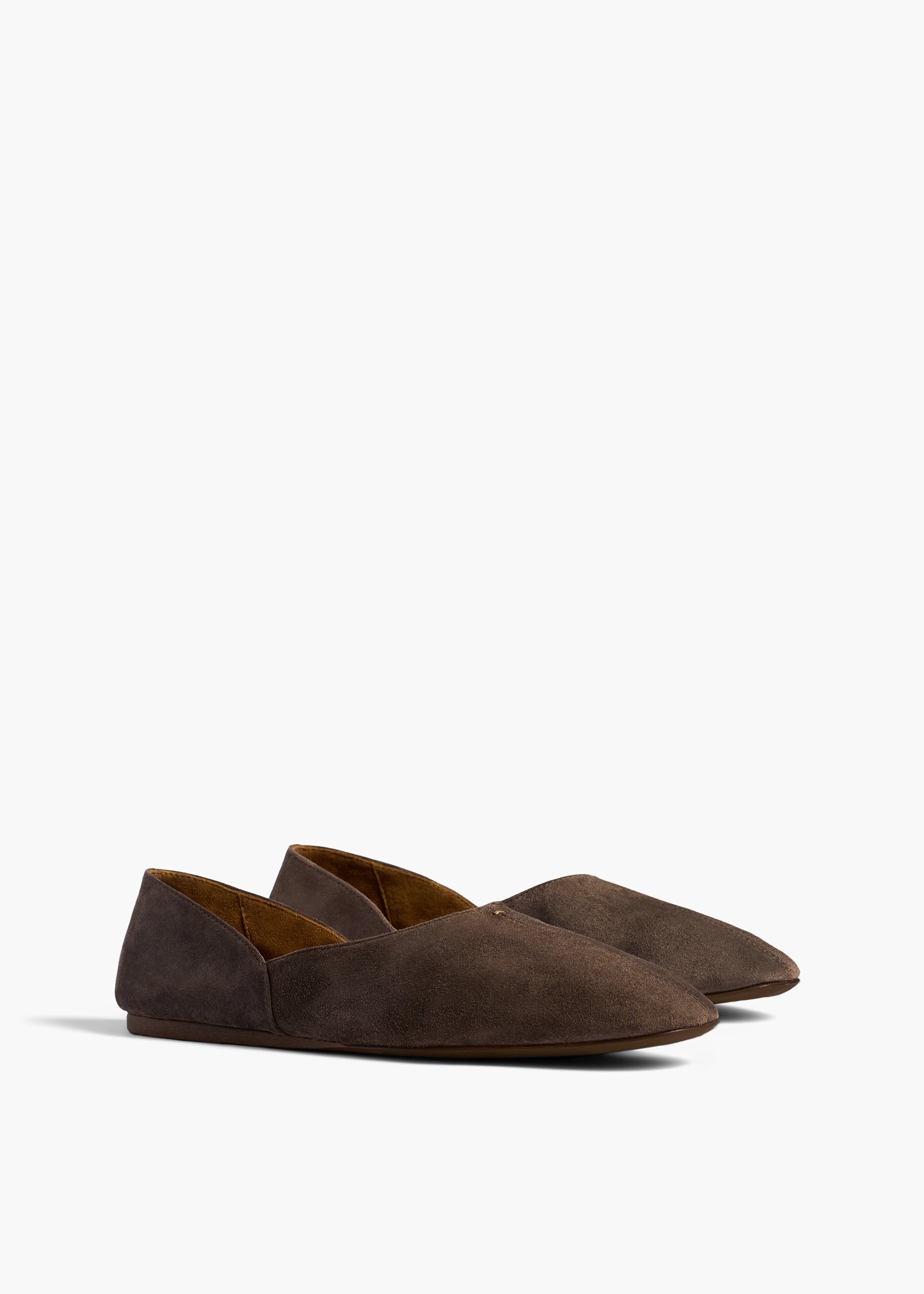 Jane Flat in Sable Suede