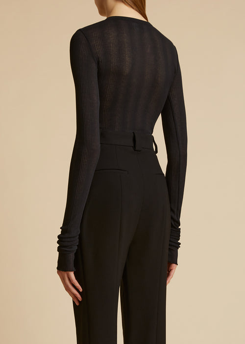 The Janelle Bodysuit in Black
