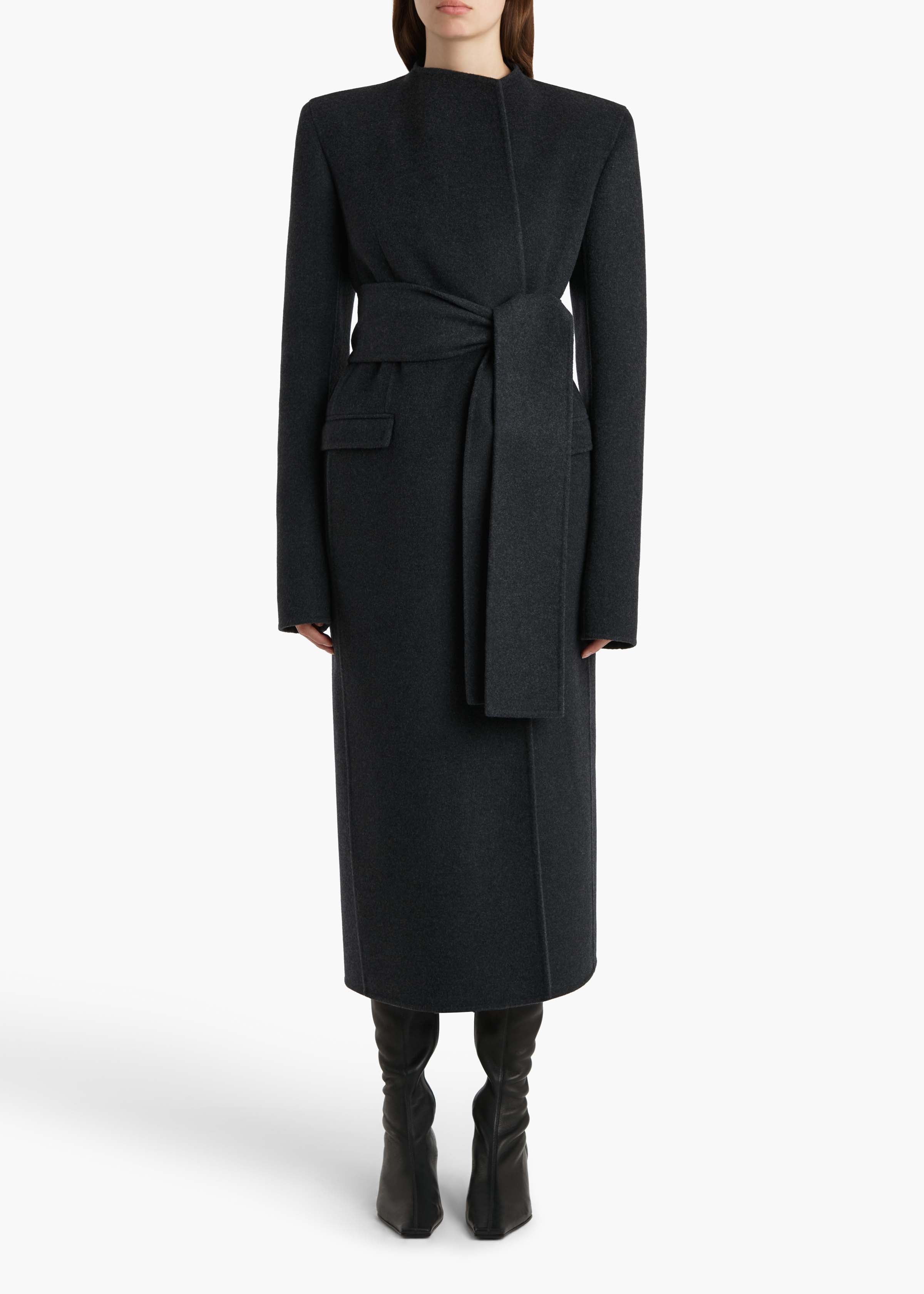 Jelson Coat in Charcoal